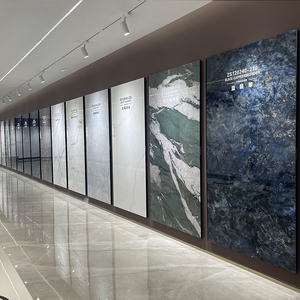 Dalles de pierre de luxe en jade bleu brésilien pour mur d'accentuation du salon avec motifs continus et revêtement de sol en pierre. - Product Image 5