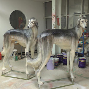 Sculpture de <span class=keywords><strong>chien</strong></span> <span class=keywords><strong>Saluki</strong></span> grandeur nature à vendre, statue de gorille de jardin en fibre de verre avec sculpture à la main - Product Image 5