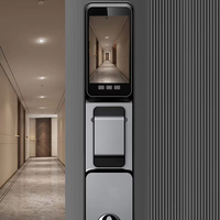 Serrure de porte intelligente entièrement automatique Tuya avec sécurité par reconnaissance faciale 3D et empreintes digitales pour portes en aluminium et en bois, connectée au Wi-Fi