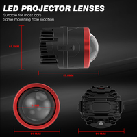 LANSEKO Nouveauté Phare antibrouillard LED de voiture 2 POUCES 40W 5500LM Laser Bi-Projecteur Ampoules de phare LED avec puces 3570