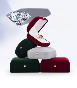 Factory Price Custom LOGO Luxury Jewellery Packaging Box Earring Luxury Microfiber Jewelry Box - Product Image 3