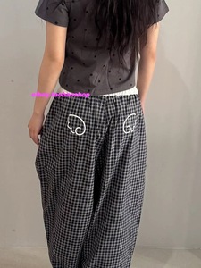 <span class=keywords><strong>กางเกง</strong></span>ขาบานเอวหลวมพิมพ์ลายปีกตรงสำหรับฤดูร้อน - Product Image 5