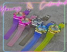 ZTOEX Young Verwde Smartwatch alla Moda, Display LCD Multicolore, Resistente all'Acqua 5BAR, Unisex con Cinturino in Silicone - Product Image 3