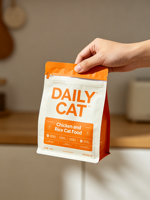 Sachet plastique personnalisable pour aliments pour chats, haute barrière anti-déformation, pour le contrôle des boules de poils, logistique transfrontalière