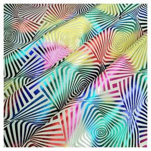 Lá In <span class=keywords><strong>260T</strong></span> <span class=keywords><strong>Polyester</strong></span> Loại Tơ Sống Vải Cầu Vồng Màu Hình Học Hình In Vải Cho Hàng May Mặc - Product Image 3