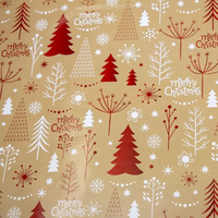 Papier d'emballage cadeau kraft imprimé personnalisé de qualité supérieure 100GSM