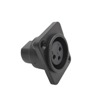Connecteur FSocket CANNON 3 broches XLR Femelle Mâle Jack Boîtier métallique argenté Montage sur panneau Jacks Petit pied Carte Dragon Seat Micro-ondes