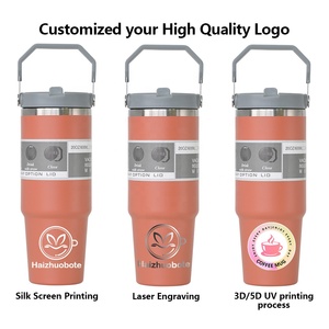 Custom Logo 30oz Insulated Thermal Stainless Steel Tumbler Cute Double Wall Flip Straw Coffee Cups <b>With</b> <b>Lids</b> - Product Image 3