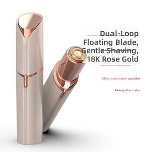 Épilateur électrique à double lame flottante <span class=keywords><strong>pour</strong></span> un rasage doux, outil d'épilation exclusif <span class=keywords><strong>pour</strong></span> femmes, format rouge à lèvres - Product Image 1
