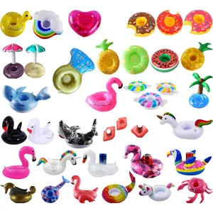 Mini Cup Holder Pool Party Decoration Inflatable Drink Stand Floating Coasters Swimming Pool Cup Holder Boating Accessories