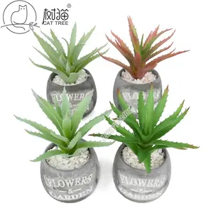 plastic plant natural touch 18cm thorny aloe fake succulent artificial aloe for decoration