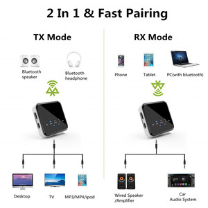 Bộ Thu Phát Âm Thanh HG 2 Trong 1 <span class=keywords><strong>Bluetooth</strong></span> 5.0, Bộ Chuyển Đổi Không Dây CSR8675 HD RCA 3.5Mm Jack AUX Cho TV - Product Image 3