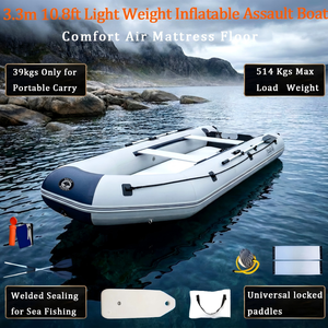 Bateau pneumatique d'assaut MC330-3 <span class=keywords><strong>de</strong></span> 3,3 m avec plancher gonflable épaissi <span class=keywords><strong>de</strong></span> 0,9 mm et processus <span class=keywords><strong>de</strong></span> soudure par scellement pour la pêche en mer - Product Image 1