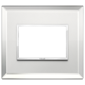 Vimar Wall <b>Switch</b> <b>Plate</b> 15.8x14.1cm Ice Silver Finish - Product Image 1