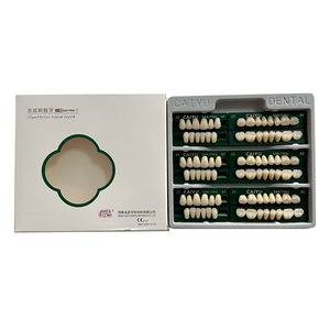 <span class=keywords><strong>CAIYU</strong></span> Dental Fabricante Nueva fuente de alimentación manual Dos capas Dientes postizos Juego completo Dental Resina acrílica Forma de dientes - Product Image 1