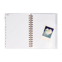 Couverture en PP givré pour agenda hebdomadaire 2022, couverture en plastique pour carnet à spirales avec poche, bande élastique, onglets de 12 mois