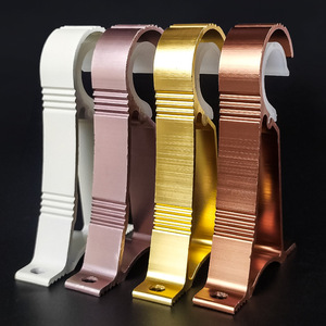 Support de <span class=keywords><strong>tringle</strong></span> romaine en aluminium au design moderne Support de <span class=keywords><strong>rideau</strong></span> manuel en ABS Accessoires Usine Vente en gros pour rideaux de balcon - Product Image 1