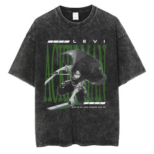 Camiseta retro con estampado de anime Attack on Titan para hombre y mujer, camiseta con estampado de cómic de dibujos animados para hombre, camiseta retro para - Product Image 6