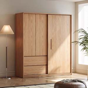 Factory Wholesale Custom Design Wooden Bedroom <b>Wardrobe</b> Cabinet White Clothes Closet for House Use - Product Image 3