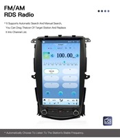 13.8 İnç Android14 Araba Radyosu GPS Navigasyon Multimedya Oynatıcısı Nissan 370Z Z34 2008 - 2019 Dikey Ekran RDS DSP CarPlay 4G Oto