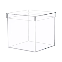 Boîte de présentation en acrylique pour cartes magnétiques personnalisées, boîte de rangement en acrylique transparente avec couvercles, vente en gros, style américain