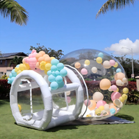 Décorations pour photos de fêtes de jardin Dôme gonflable portable pour l'extérieur avec ballons Tente pour ballons sautants d'enfants Maison à bulles gonflable