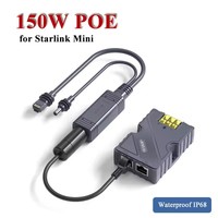 Kit Adaptador Starlink Mini al por Mayor, 150W, 5 en 1, Inyector PoE Starlink con Protección Contra Sobretensiones y Blindaje ESD Gigabit, con Divisor