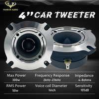 Haut-parleur audio de voiture Offre Spéciale Tweeter-Corne de balle noire haute puissance de 300 watts avec super tweeter en titane de 1 pouce