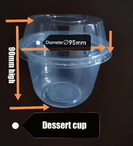 Eco-Friendly Disposable Clear Plastic <strong>Cups</strong> with Lid Custom Logo Round Bottom Yogurt Pudding <strong>Dessert</strong> <strong>Cups</strong> <strong>Bulk</strong> - Product Image 4
