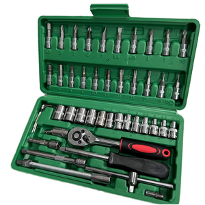 Jeu <span class=keywords><strong>de</strong></span> Clés à Douilles et Cliquet Métriques CR-V <span class=keywords><strong>de</strong></span> 46 Pièces, Carré 1/4 Pouce, Kit Mécanicien <span class=keywords><strong>de</strong></span> Réparation Automobile OEM, Combinaison en Boîte pour Manuel - Product Image 3