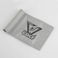 Bas quantité minimale de commande personnalisé 100% Polyester Logo double face pratique Golf Oxford drapeau de golf en tissu avec logo imprimé ou brodé