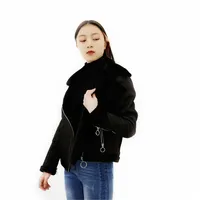 새로운 디자인 겨울 여성 가짜 밍크 모피 숙녀 따뜻한 재킷 짧은 코트 모피
