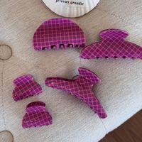 BELLEWORLD – Lot de pinces à cheveux personnalisées à motif écossais violet, barrettes à pois et tartan, accessoires pour cheveux pour femmes et filles