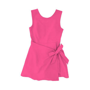 Vestido infantil personalizado GSD3880, vestido negro con estampado, para niña pequeña, venta al por mayor, vestido de manga corta para niña. - Product Image 3