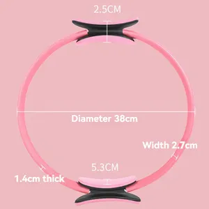 Adjustable Factory Wholesale New High Quality Gym Pilates Yoga Training Magic Circle Ring With Soft Eva Double Handle