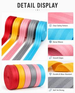 48mm Solid Color Nylon-Look Safety <b>Webbing</b> Durable Woven <b>Strap</b> for Baby Stroller Play Seat Harness Bag Accessories Home Textile - Product Image 3