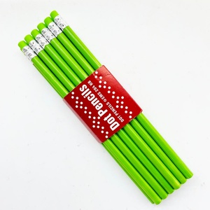 Lápices de Madera Negros Redondos con Logotipo Personalizado Promocional, Lápices Estándar HB con Goma de Borrar para Niños - Product Image 5