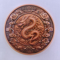 Vente en gros de 12 pièces de monnaie du zodiaque chinois en cuivre pur .999 de 1 once, représentant des animaux (Dragon, Cheval), pièces de monnaie de collection en cuivre ancien
