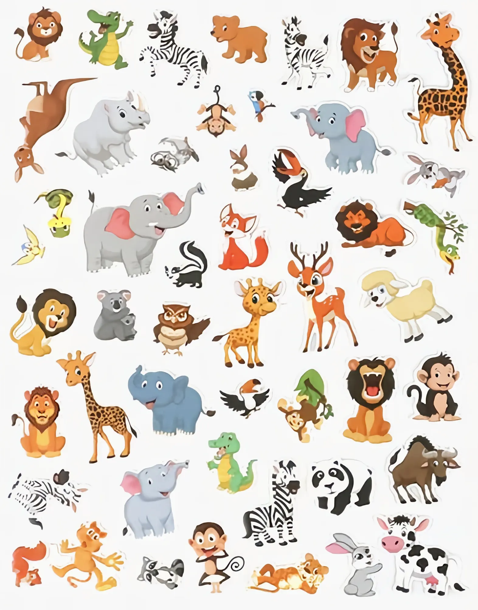 Toys Gifts Sticker Book Zoo Animals Window Clings Decals for Toddlers Home Airplane Classroom Nursery Safari Party Supplies