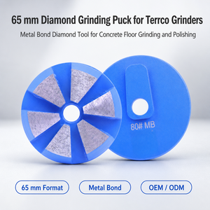 Disque abrasif diamanté <span class=keywords><strong>PG</strong></span> 65 mm Terrco Redi Lock, 6 segments, pour meuleuse à béton et terrazzo, 30 # Grains de 120, liant métallique - Product Image 1