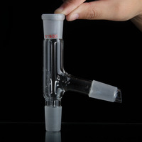 Adaptateur de tête de distillation en verre borosilicate de haute qualité pour laboratoire, 75 degrés