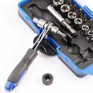 Ensemble de 23 clés à cliquet et tournevis à poignée à dégagement rapide, outils de réparation domestique DIY OEM, étui rigide - Product Image 5