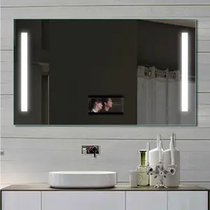 Sistem Android Kualitas Hotel Khusus LED Cermin Kamar Mandi TV dengan Layar Sentuh