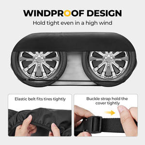 2 paquetes de cubiertas de ruedas RV compatibles con ruedas dobles de 27 "-30" de diámetro, RV cubiertas impermeables para neumáticos, cubierta de doble eje - Product Image 3