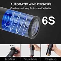 Ouvre-bouteille de vin électrique automatique de luxe personnalisé en acier inoxydable, rechargeable, avec coupe-capsule, aérateur, verseur et bouchon sous vide