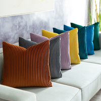Luxe 20x20 pouces Style nordique taie d'oreiller doux carré velours jeter oreiller couvre housse de coussin