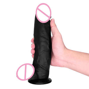 <span class=keywords><strong>Dildo</strong></span> pour femmes en silicone noir ultra-réaliste extra-large et doux, 625g - Product Image 1
