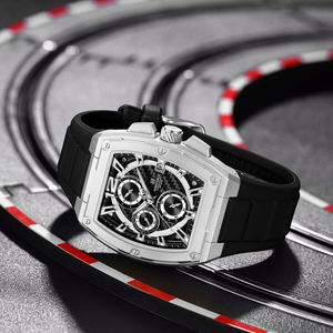 Montre chronographe à quartz NAVIFORCE 8050 pour homme, style professionnel de haute qualité, montre-bracelet multifonction sport, bracelet en silicone, verre - Product Image 5