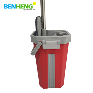 Mopa Plana de Microfibra Giratoria de 360 Grados, Extraíble, de Manos Libres, Suministrada por la Fábrica, Mopa para Limpieza de Pisos con Cubeta - Product Image 3