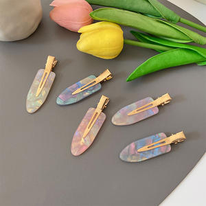 Fancy Haarspelden Luxe Gouden Regenboog Zonder Bocht Acetaat Haarclip Ontwerpers Custom Logo Vrouwen Haaraccessoires Clips Set Voor Meisjes - Product Image 2